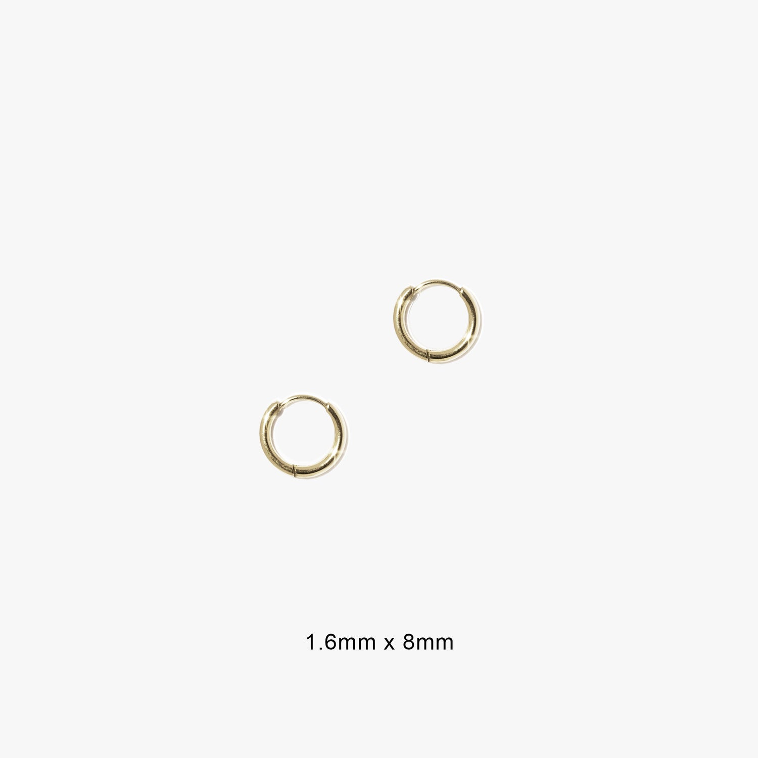 1.6mm, 2mm, and 4mm Infinity Hoops