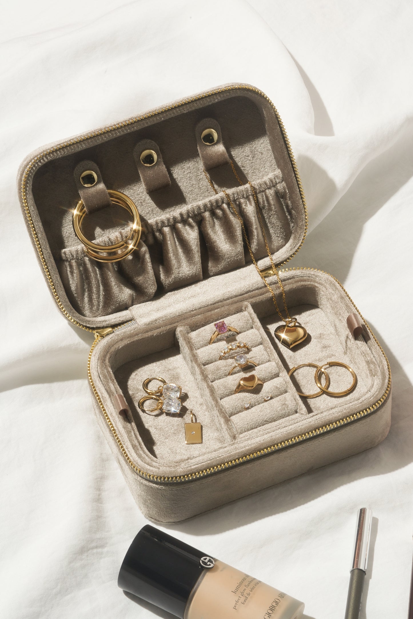 Travel Jewelry Case - Smokey Dune