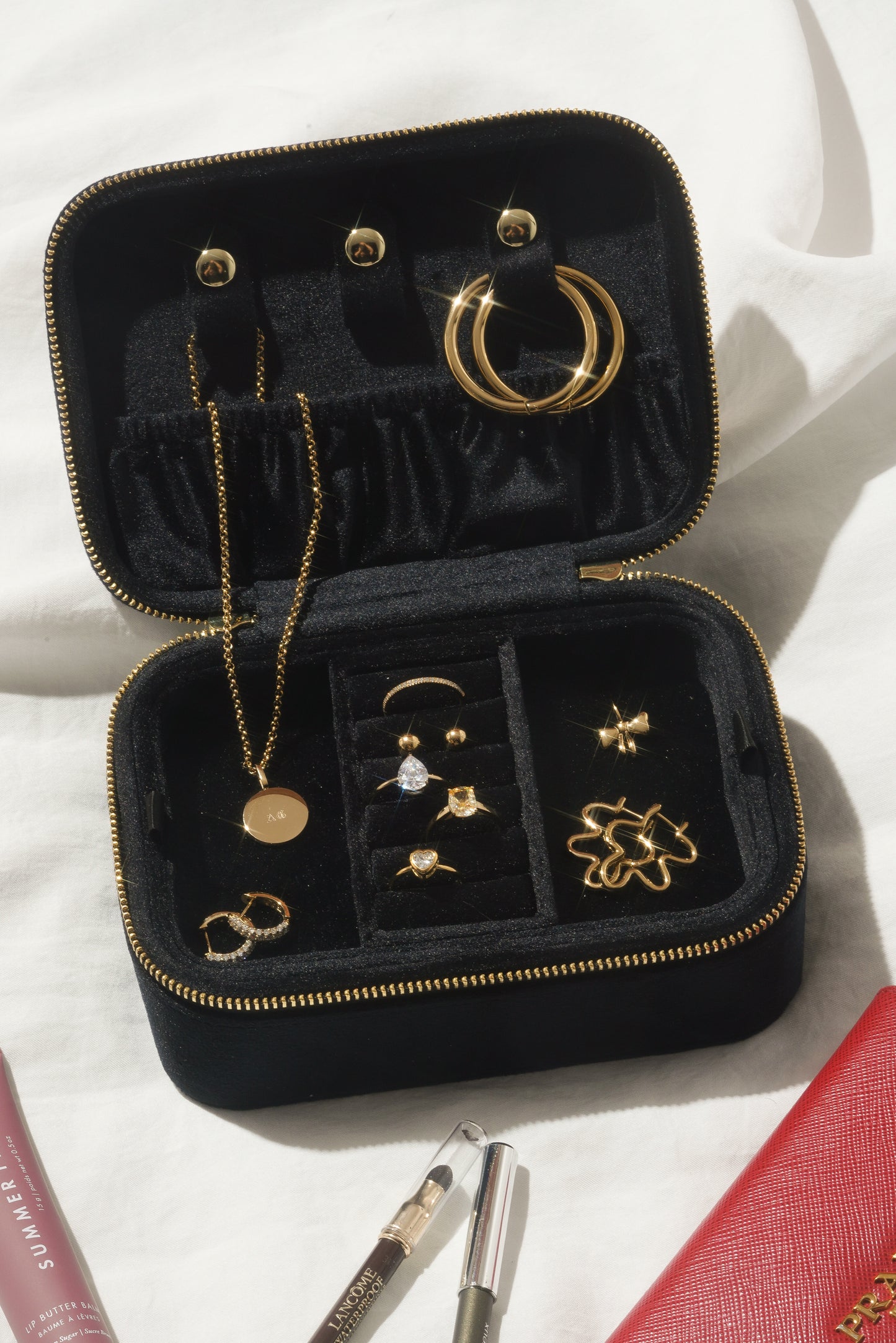 Travel Jewelry Case - Noir