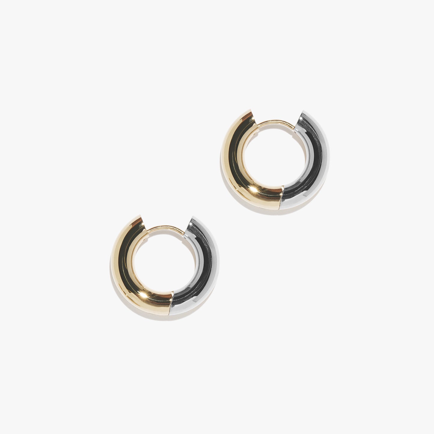 Dual Metal Chunky Infinity Hoops (Pair)